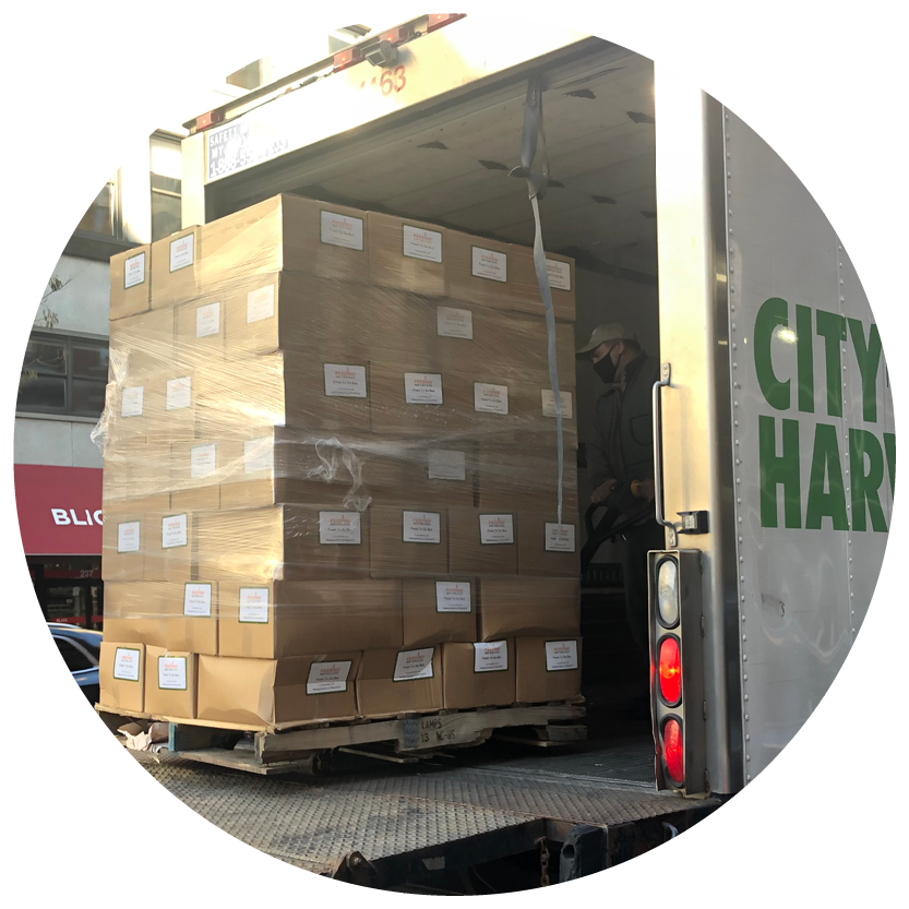 KindNYss Image - man loading truck with food packages